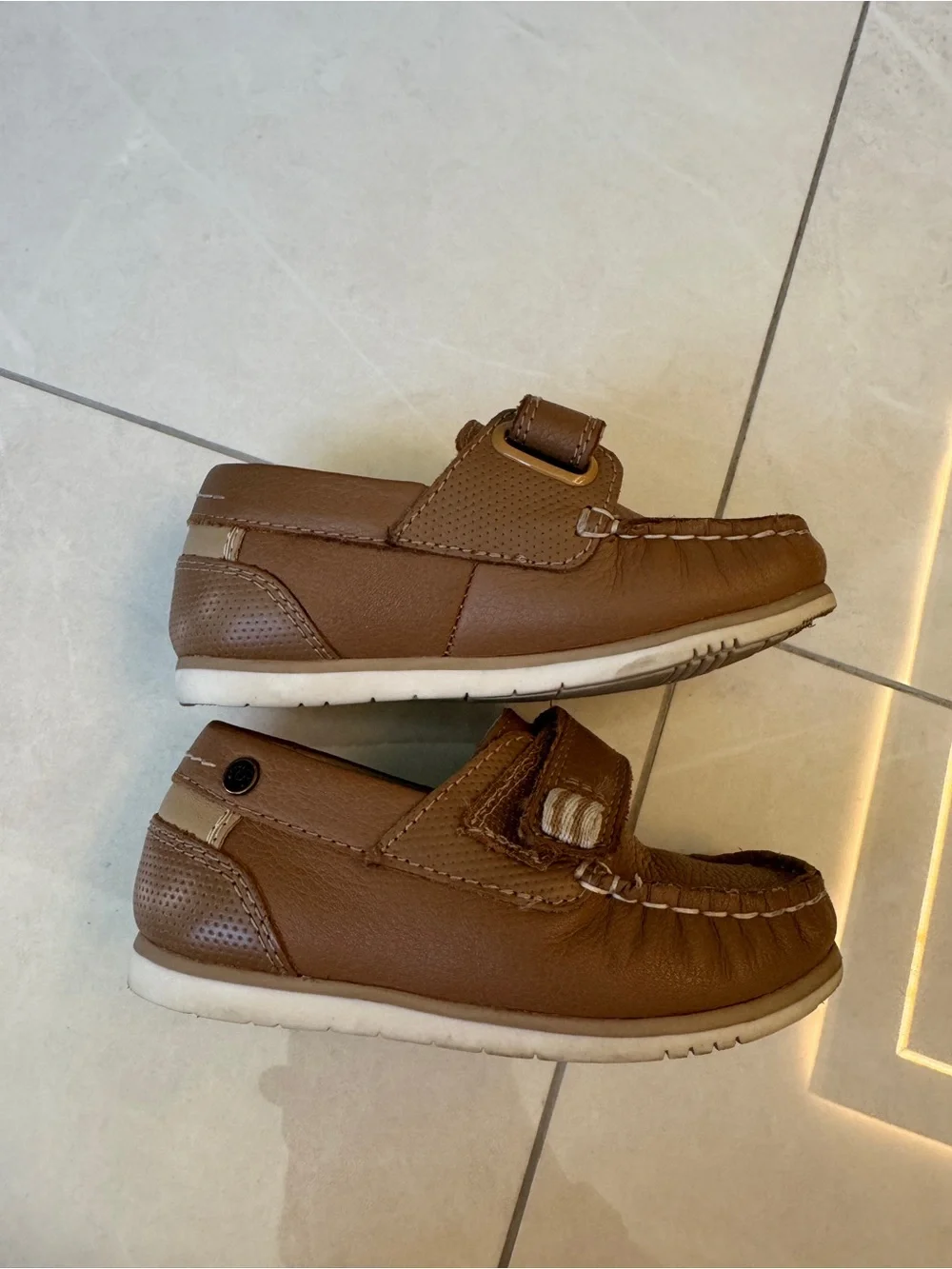 Mayoral Brown Toddler Moccasin-Style Leather Shoes